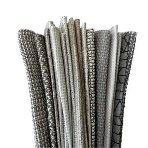 20 Designer Upholstery Fabric Remnants Gray | Quilting Squares Craft Textile